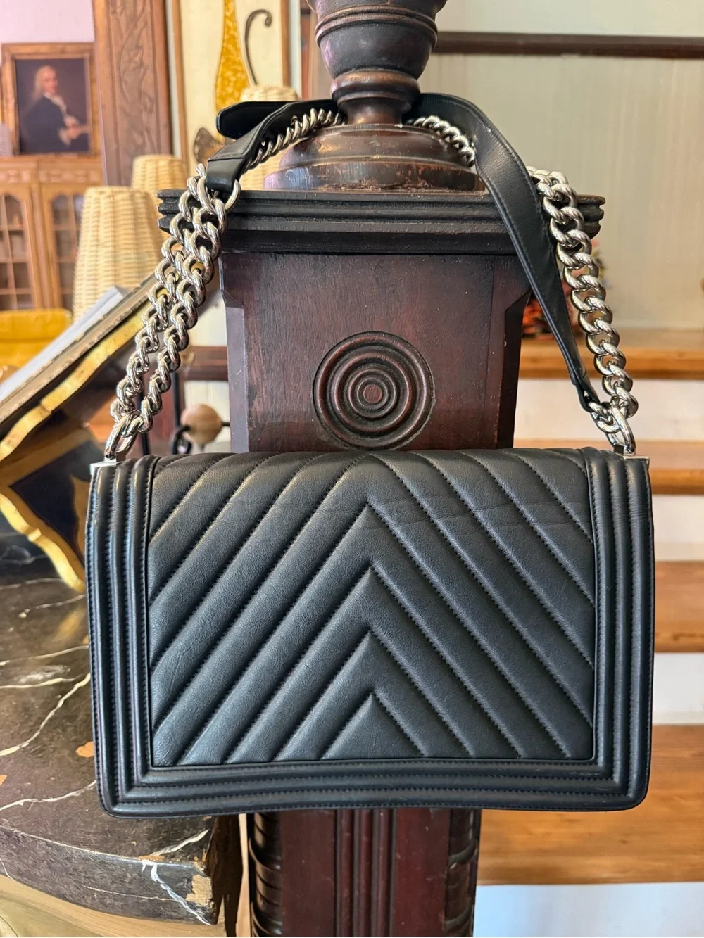 🎉🎉🎉Chanel Black Boy Bag with Silver Hardware. Karl Lagerfeld Design 🩶🩶🩶